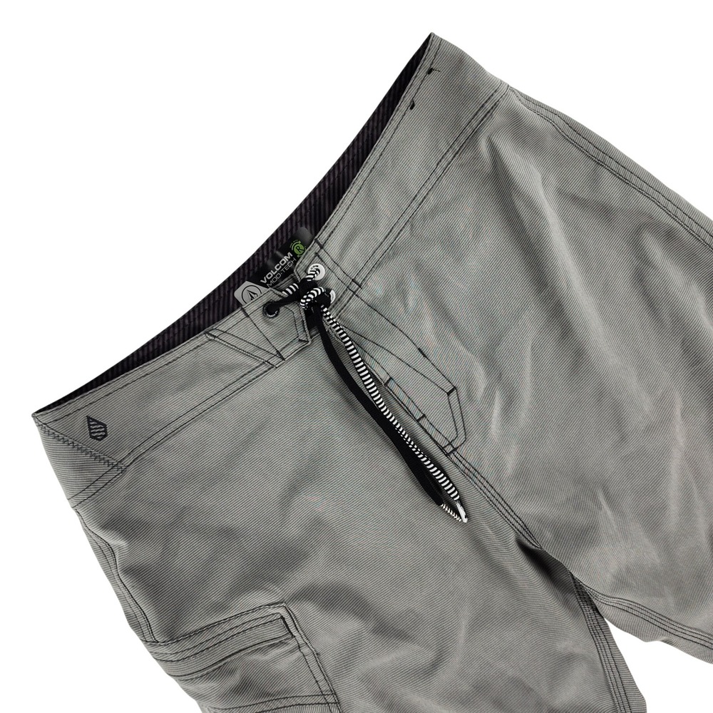 Volcom Board Shorts Mens 32 Grey Mod-Tech Repreve Recycled Polyester Stretch